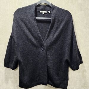 Vince Alpaca Cashmere Blend 3/4 Sleeve Cardigan Sweater